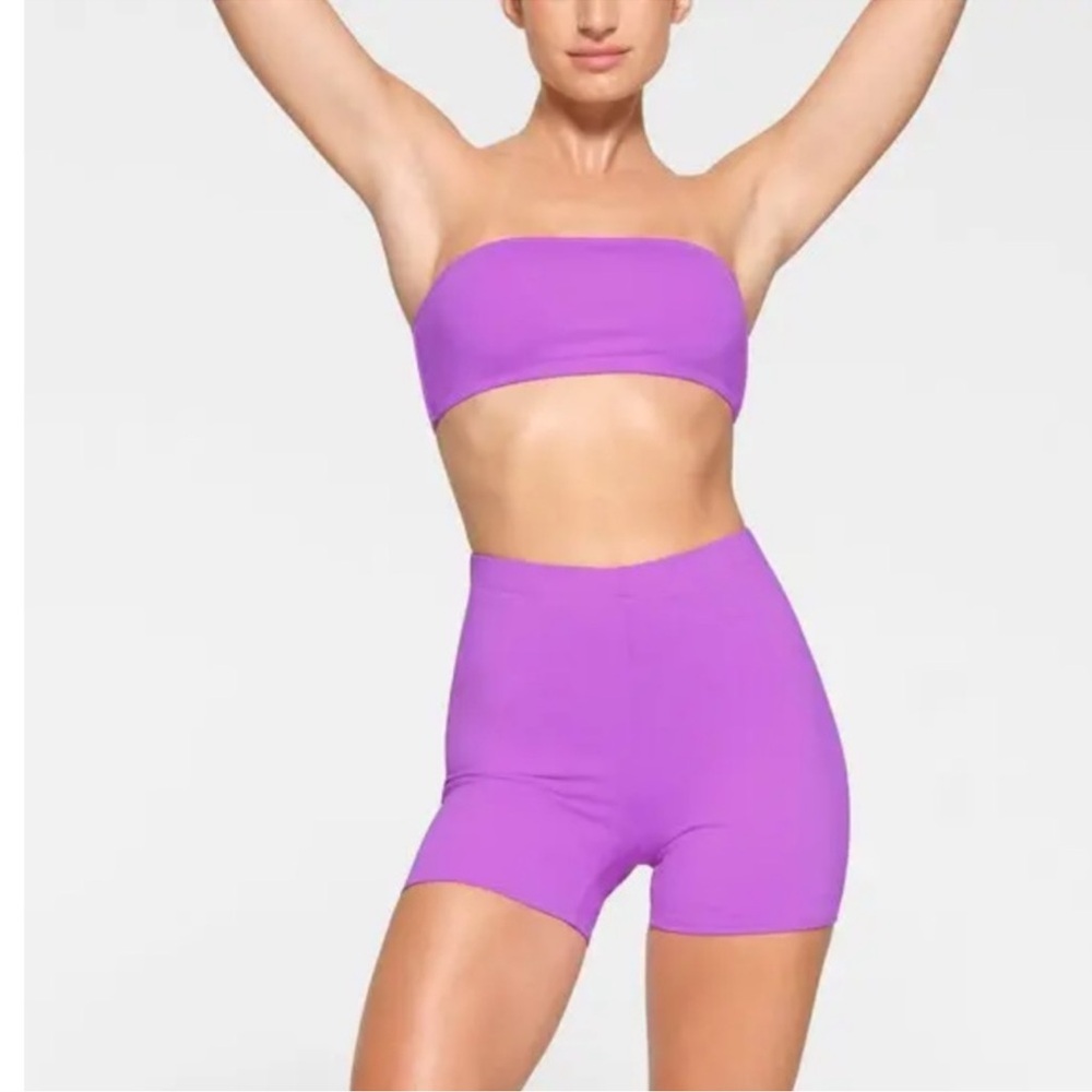 SKIMS NWT Recycled Swim High Waisted Shorts - Violet